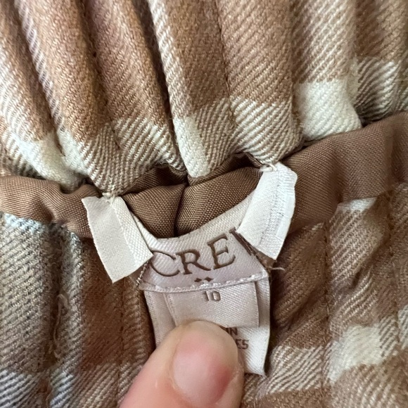 J. Crew Tan Plaid A-Line Mini Skirt - Picture 2 of 4